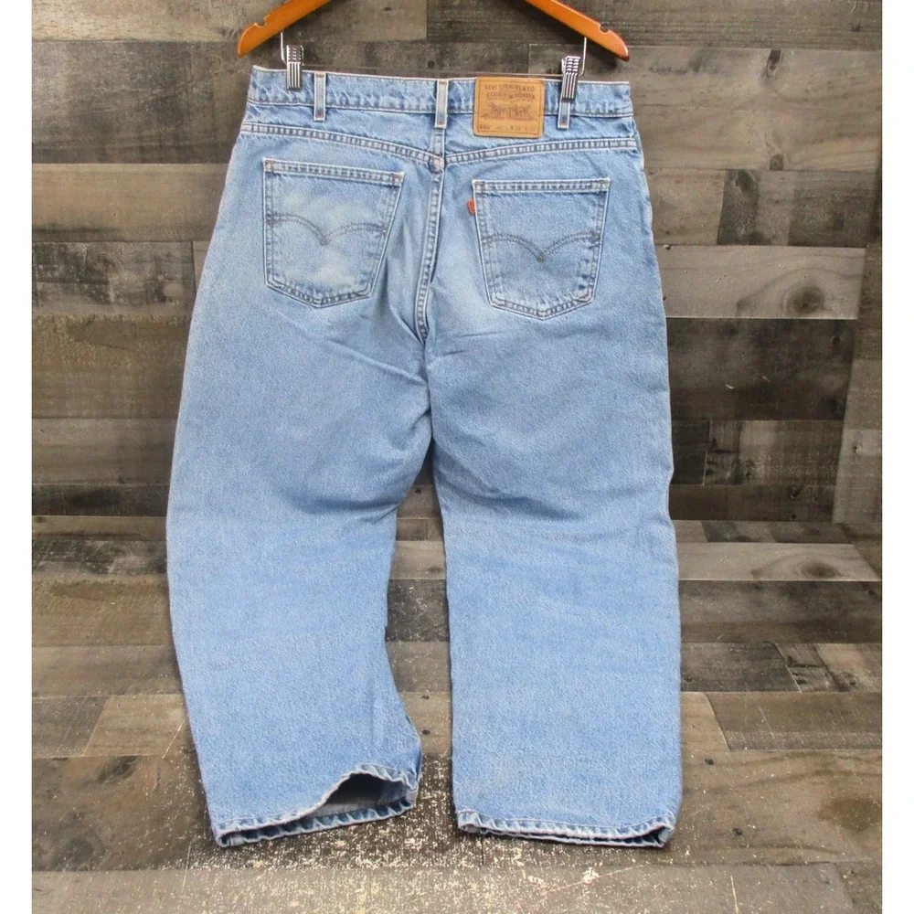 Vintage Levis 560 Jeans Men 36x32 Fit 34x31 Loose Fit Tapered Denim Made USA 90s